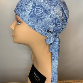 Foulard Sibelle à corde couleur bleu
